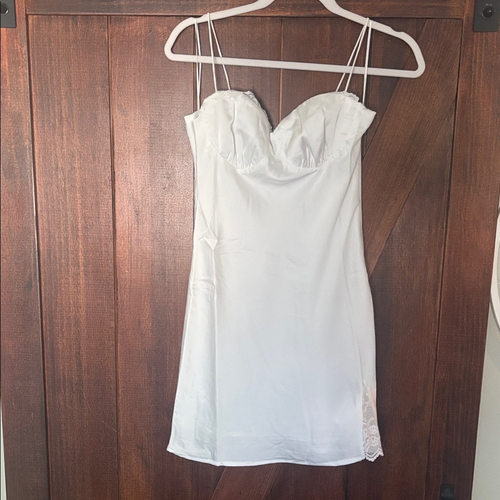 Princess Polly Snowbird Mini Dress- White - Picture 3 of 5